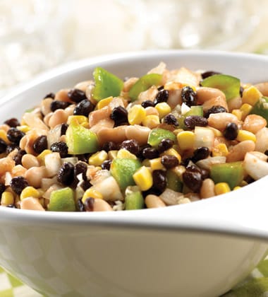 BLACK & WHITE BEAN SALAD MADE WITH LOW SODIUM V8