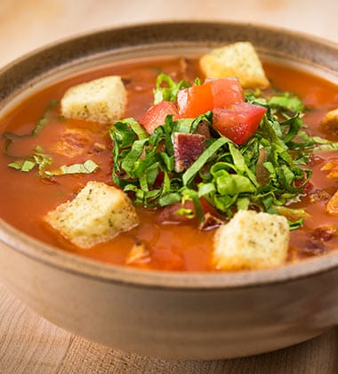 BLT SOUP WITH CAMPBELL’S® TOMATO SOUP