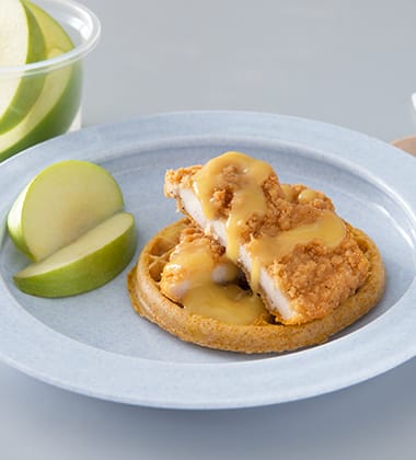 CREAMY SWEET HEAT CHICKEN & WAFFLES MADE WITH CAMPBELL’S® CLASSIC HEALTHY REQUEST® CREAM OF CHICKEN