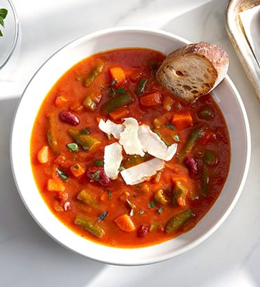 MINESTRONE SOUP MADE WITH CAMPBELL’S CLASSIC LOW SODIUM TOMATO SOUP