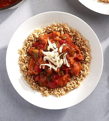 UNSTUFFED PEPPER BOWL MADE WITH CAMPBELL’S® HEALTHY REQUEST® TOMATO SOUP
